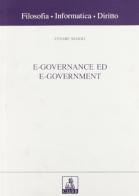E-governance ed e-government di Cesare Maioli edito da CLUEB