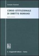 Corso istituzionale di diritto romano di Gennaro Franciosi edito da Giappichelli