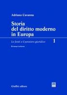 Storia del diritto moderno in Europa vol.1 di Adriano Cavanna edito da Giuffrè