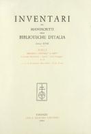 Inventari dei manoscritti delle biblioteche d'Italia vol.98 edito da Olschki