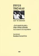 Divus Thomas (2019) vol.3 edito da ESD-Edizioni Studio Domenicano