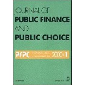 Journal of public finance and public choice. Economia delle scelte pubbliche (2000)