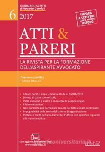 Atti & pareri. La rivista per la formazione dellaspirante avvocato. Con aggiornamento online vol.6.pdf