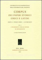 Corpus Dei Papiri Storici Greci E Latini Parte A Storici Greci Vol 1 Fabrizio Serra Editore Trama Libro Libreria Universitaria