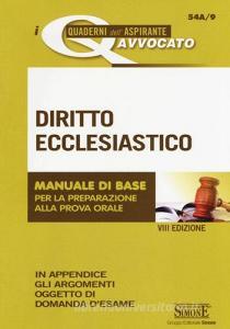 Diritto ecclesiastico. Manuale di base per la preparazione alla prova orale.pdf