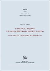 L epistola a Erodoto e il Bios di Epicuro in Diogene Laerzio. Note testuali, esegetiche e metodologiche.pdf