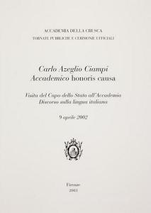 Carlo Azeglio Ciampi accademico honoris causa. Discorso sulla lingua italiana.pdf