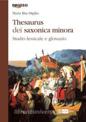Thesaurus dei saxonica minora Studio lessicale e glossario 