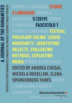 Storie E Linguaggi Rivista Di Studi Umanistici 2019 Vol 1 Libreriauniversitaria It 9788833591544 Libreria Universitaria