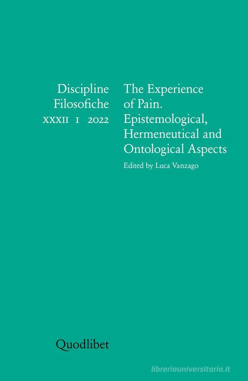 Discipline filosofiche. Ediz. italiana, francese, inglese e spagnola (2022) vol.1 edito da Quodlibet