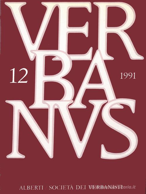 Verbanus. Rassegna per la cultura, l'arte, la storia del lago vol.12 edito da Alberti