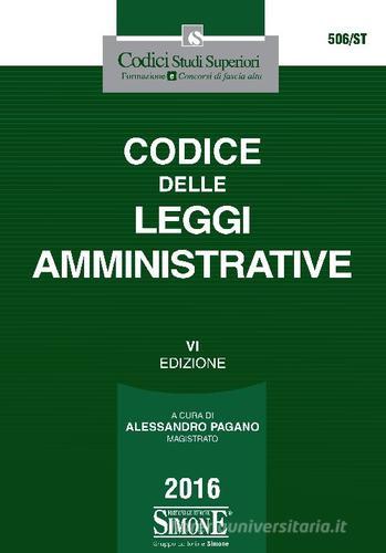 Codice delle leggi amministrative edito da Edizioni Giuridiche Simone