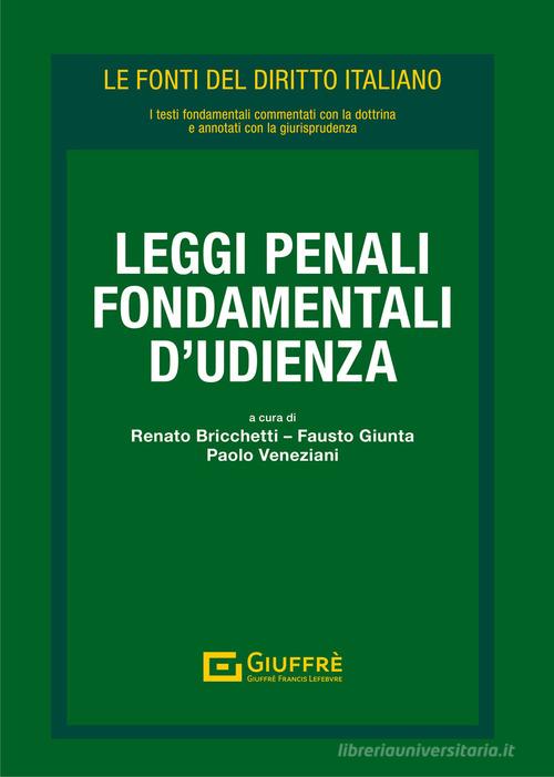 Leggi penali fondamentali d'udienza edito da Giuffrè