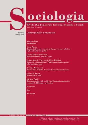 Sociologia. Rivista quadrimestrale di scienze storiche e sociali (2014) vol.3 edito da Gangemi Editore