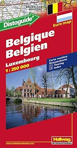 Belgio e Lussemburgo-Belgique, Luxembourg-Belgien, Luxembourg 1:250.000 edito da Hallwag