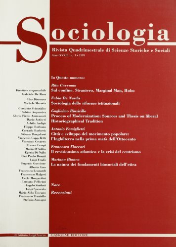 Sociologia. Rivista quadrimestrale di scienze storiche e sociali (1999) vol.3 edito da Gangemi Editore