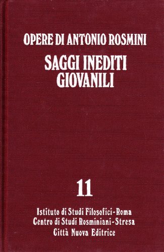 Opere vol.11.1 di Antonio Rosmini edito da Città Nuova