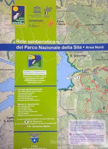 Carta della rete sentieristica del Parco Nazionale della Sila. Area nord edito da Parco Nazionale della Sila