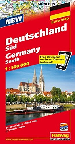 Germania del Sud-Deutschland Sud-Germany South 1:500.000 edito da Hallwag