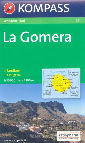 Carta escursionistica n. 231. Spagna. Isole Canarie. La Gomera 1:30.000. Adatto a GPS. Digital map. DVD-ROM edito da Kompass