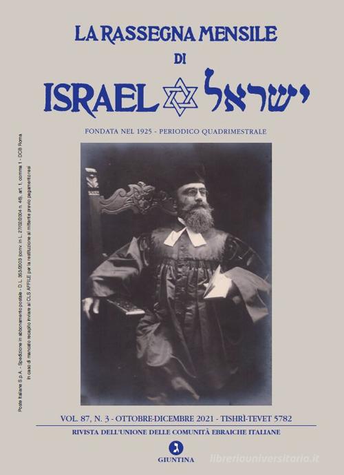 La rassegna mensile di Israel vol. 87.3 edito da Giuntina