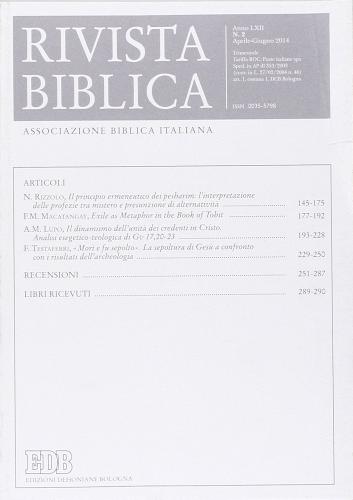 Rivista biblica (2014) vol.2 edito da EDB