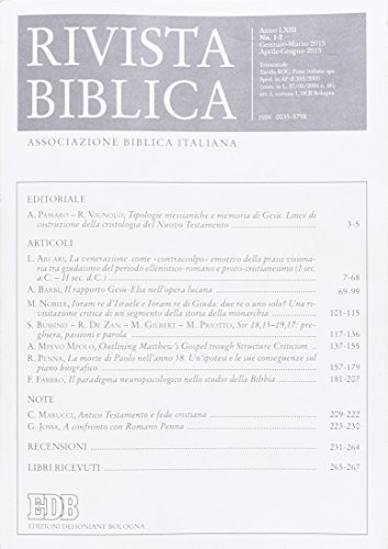 Rivista biblica (2015) vol.1-2 edito da EDB