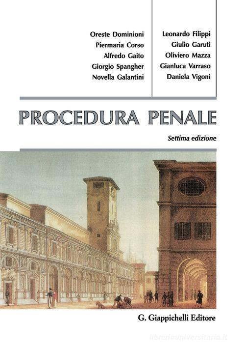 Procedura penale edito da Giappichelli