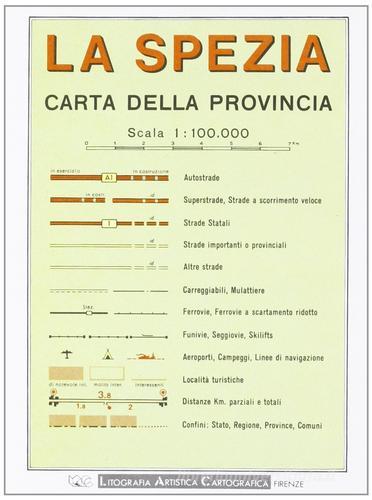 La Spezia. Carta stradale della provincia 1:100.000 edito da LAC