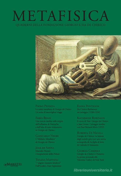 Metafisica. Quaderni della fondazione Giorgio e Isa de Chirico (2019) vol.19 edito da Maretti Editore