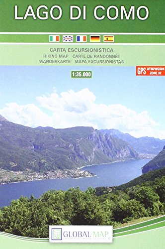 Lago di Como. Carta escursionistica 1:35.000 (cm 74,0x120,5) edito da Global Map