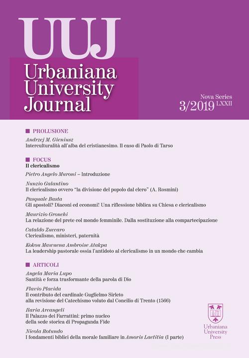 Urbaniana University Journal. Euntes Docete (2019) vol.3 di Kurt Appel, Ilaria Arcangeli, Pasquale Basta edito da Urbaniana University Press