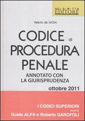 Codice di procedura penale annotato con la giurisprudenza di Valerio De Gioia edito da Neldiritto.it