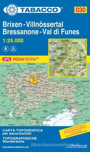Bressanone. Val di Funes 1:25.000 edito da Tabacco
