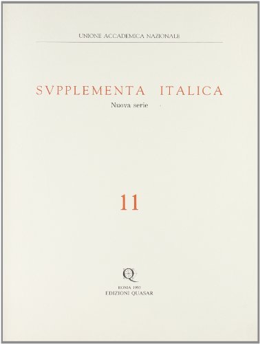 Supplementa italica vol.11 edito da Quasar