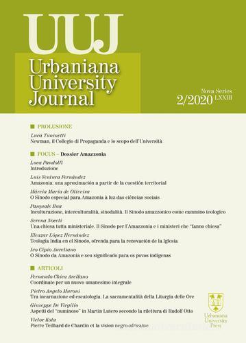 Urbaniana University Journal. Euntes Docete (2020) vol.2 di Pasquale Bua, Serena Noceti, Luca Pandolfi edito da Urbaniana University Press