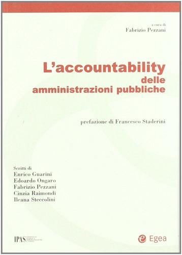 L' accountability delle amministrazioni pubbliche edito da EGEA