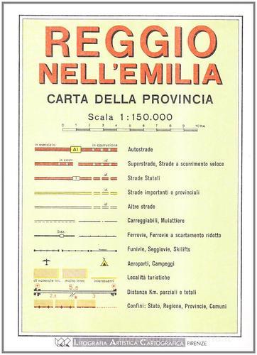 Reggio nell'Emilia. Carta stradale provinciale 1:150.000 edito da LAC