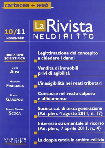 La rivista di Neldiritto (2011) vol.10 edito da Neldiritto.it