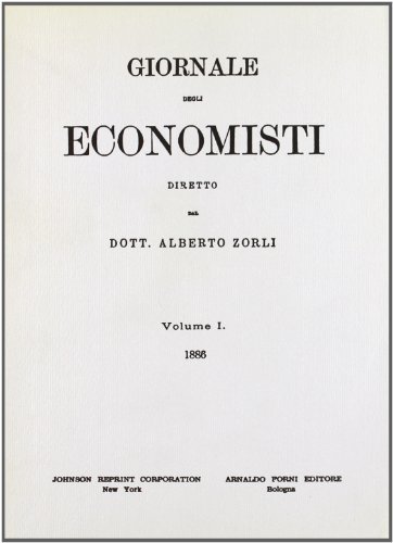 Giornale degli Economisti. 1ª serie vol.1 edito da Forni
