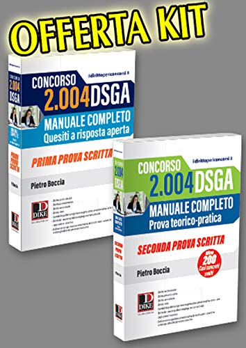 Kit DSGA. Prima e seconda prova scritta di Pietro Boccia edito da Dike Giuridica