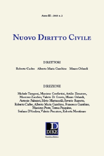 Nuovo diritto civile (2018) vol.2 edito da Dike Giuridica