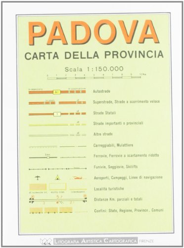 Padova. Carta stradale della provincia 1:150.000 edito da LAC