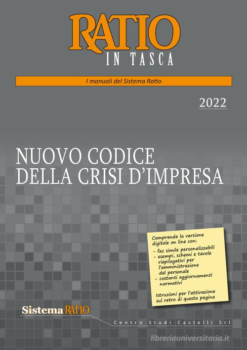 Nuovo codice della crisi d'impresa edito da Centro Studi Castelli