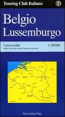 Belgio. Lussemburgo 1:300.000 edito da Touring