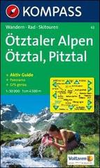 Carta escursionistica n. 43. Austria. Tirolo... Ötztaler Alpen, Ötztal, Pitztal. Con carta panoramica. Adatto a GPS. Digital map. DVD-ROM. Ediz. bilingue edito da Kompass