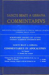 Commentarius in Apocalypsin vol.1 di Beato di Liebana edito da Ist. Poligrafico dello Stato