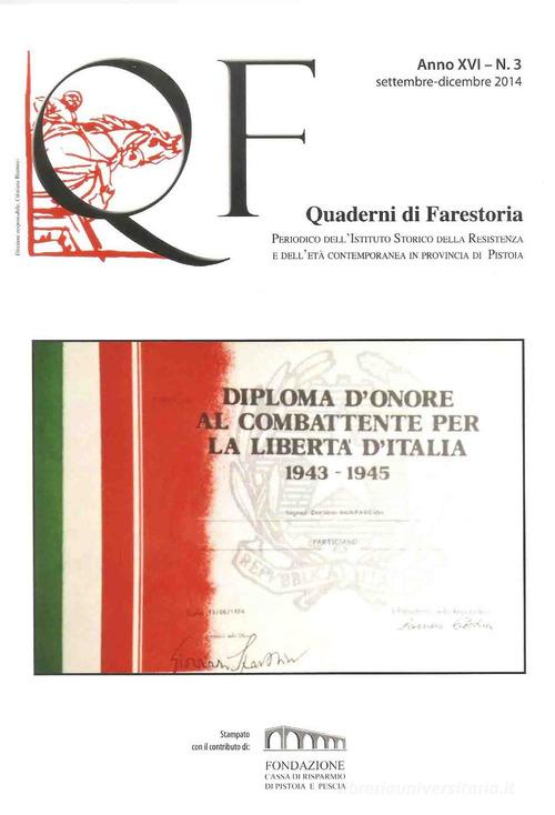 Quaderni di Farestoria (2014) vol.3 edito da I.S.R.Pt Editore