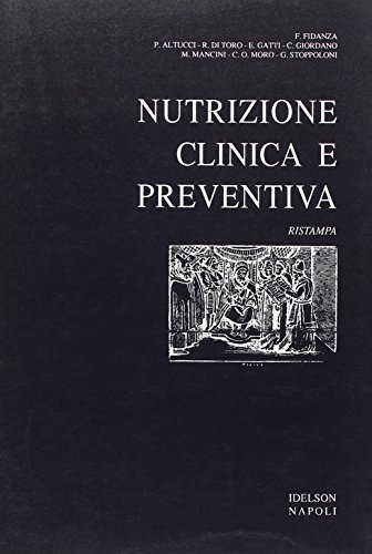 Nutrizione clinica e preventiva edito da Idelson-Gnocchi