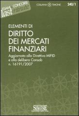 Elementi di diritto dei mercati finanziari edito da Edizioni Giuridiche Simone